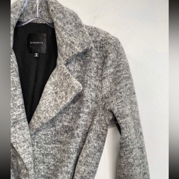 Dynamite Belted Lapel Jacket Coat With Pockets - Small - Picture 4 of 6